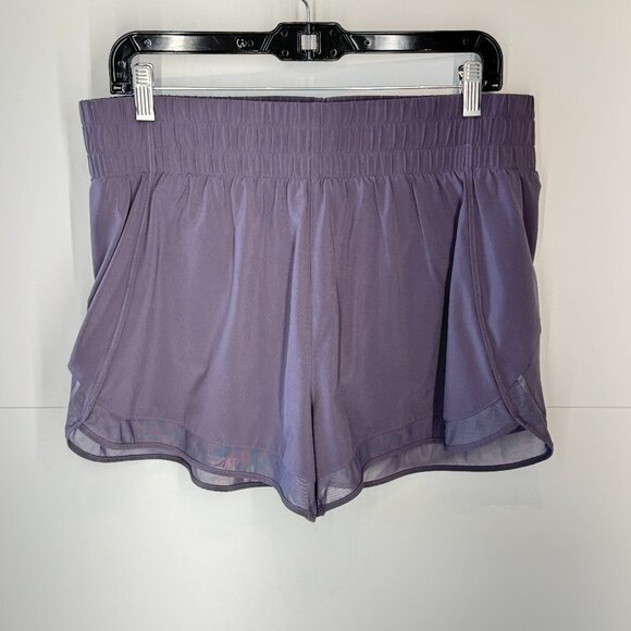 Athleta Mesh Racer Run High Rise 3" Shorts - Picture 1 of 6